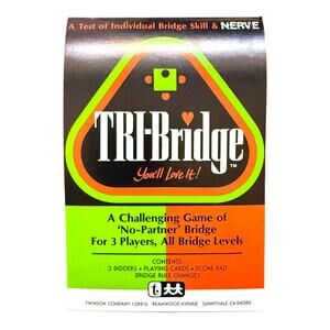 Tri-Bridge Card Game 1982 by Twinson Co – Vintage New Open Box Set